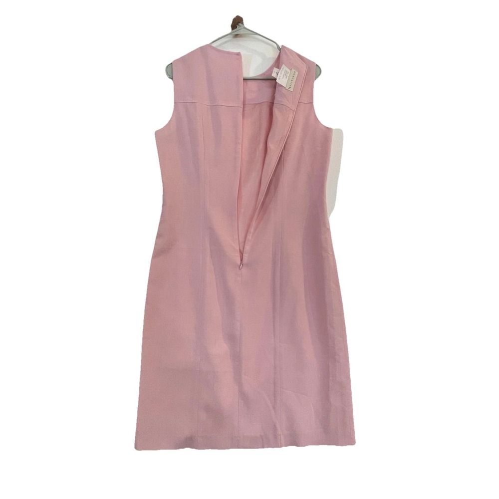 Doncaster Dress‎ Womens 8 Pink Wool Blend Sleeveless Sheath Made In Italy Money - Picture 8 of 10